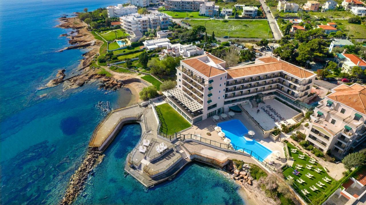 Ramada By Wyndham , Athens Club Attica Riviera Hotel Mati Exterior photo Aerial view of the hotel